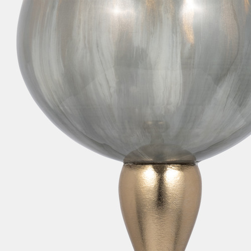 Sagebrook Home Glass 21"h Tealight Holder Wickhom Gray Wishlist Create New