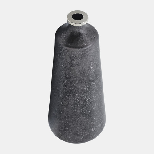 Sagebrook Home Glass 21"h Vase W/ Ring Black Wishlist Create New