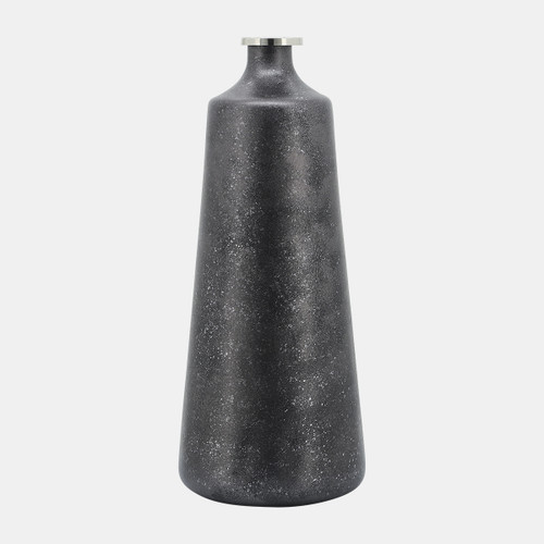 sagebrook home Glass 21"h Vase W/ Ring Black Wishlist Create New