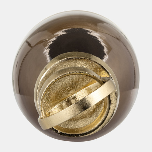 Sagebrook Home Glass 22" Bottle W/sphere Lid White/gold Wishlist Create New