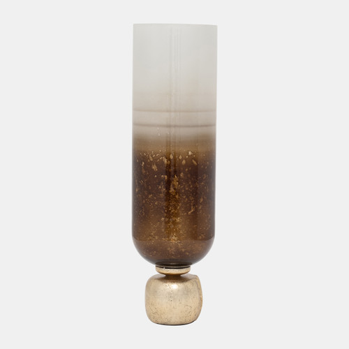 Sagebrook Home Glass 22" Ombre Candleholder On Base Ivory/gold Wishlist Create New