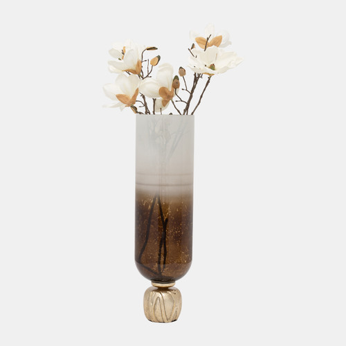 Sagebrook Home Glass 22" Ombre Candleholder On Base Ivory/gold Wishlist Create New