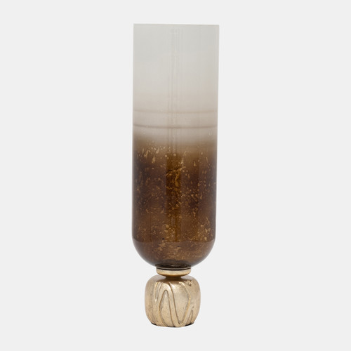 sagebrook home Glass 22" Ombre Candleholder On Base Ivory/gold Wishlist Create New