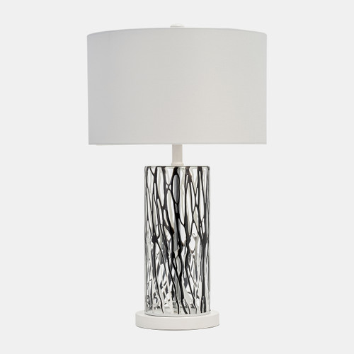 Sagebrook Home Glass 25" Streaked Table Lamp Black/white Wishlist Create New