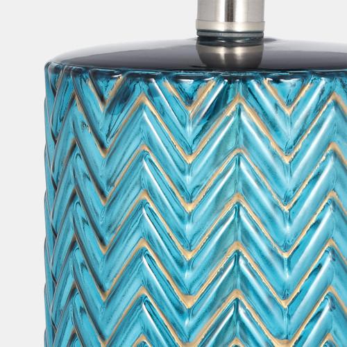 Sagebrook Home Glass 28" Chevron Table Lamp Blue Wishlist Create New
