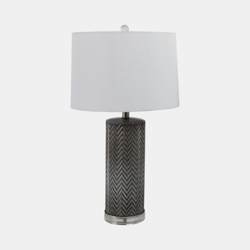 sagebrook home Glass 28" Chevron Table Lamp Gray/white Wishlist Create New