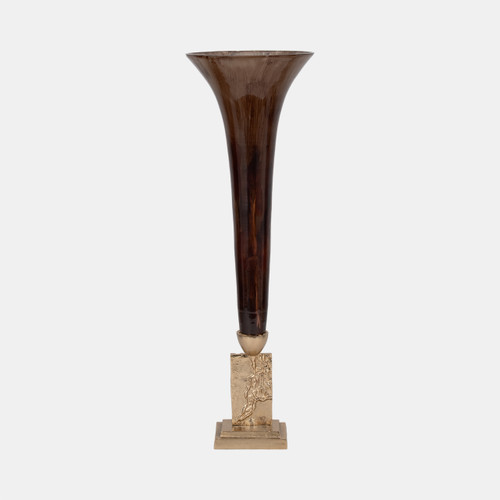 sagebrook home Glass 31" Trumpet Vase Bronze Wishlist Create New