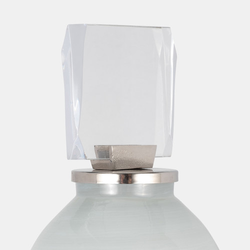 Sagebrook Home Glass 38" Vase Acrylic Detail 2-tone White Wishlist Create New