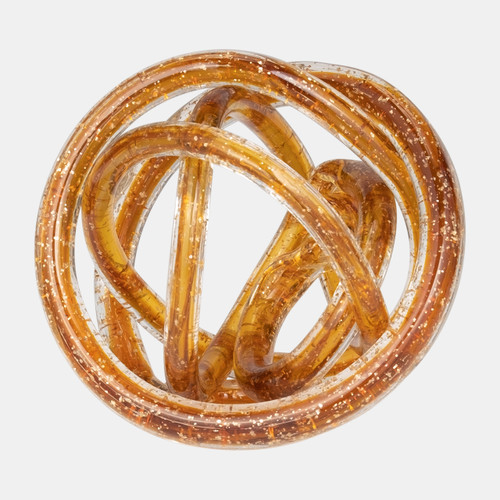 sagebrook home Glass 6" Knot Amber Wishlist Create New