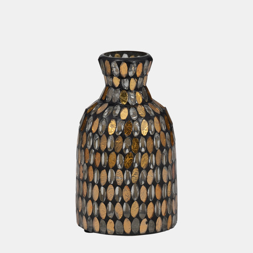 Sagebrook Home Glass 7"h Mosaic Vase Copper Wishlist Create New
