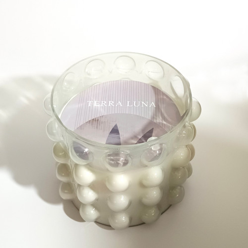 Sagebrook Home Glass 9" 102 Oz Bubble Candle Ivory Wishlist Create New