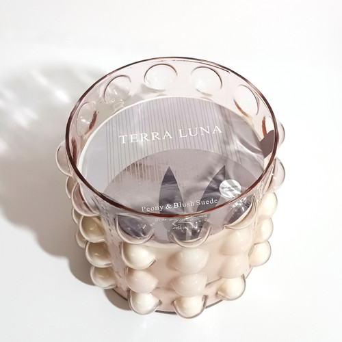Sagebrook Home Glass 9" 102 Oz Bubble Candle Pink Wishlist Create New