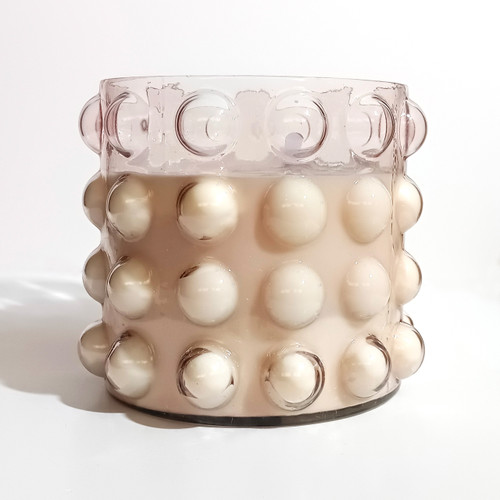 sagebrook home Glass 9" 102 Oz Bubble Candle Pink Wishlist Create New