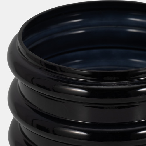 Sagebrook Home Glass 9"h Scallop Vase Black Wishlist Create New