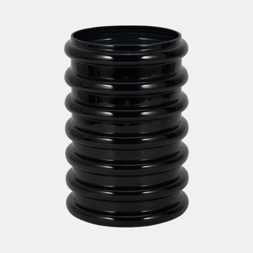 sagebrook home Glass 9"h Scallop Vase Black Wishlist Create New