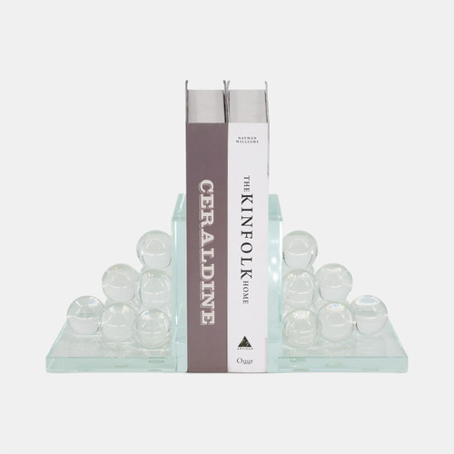 Sagebrook Home Glass S/2 6" Orb Bookends Clear Wishlist Create New