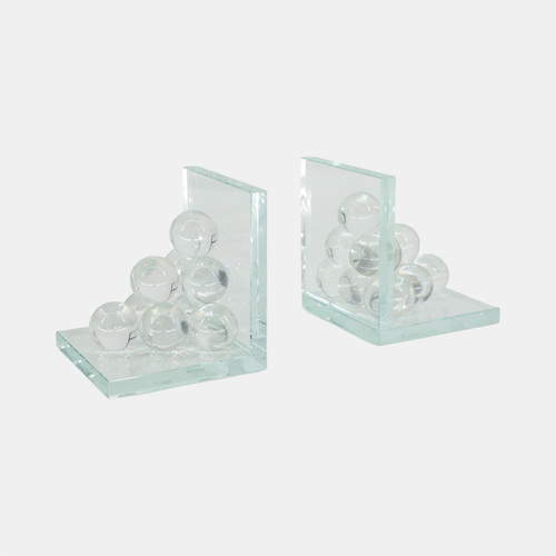 Sagebrook Home Glass S/2 6" Orb Bookends Clear Wishlist Create New