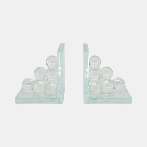 sagebrook home Glass S/2 6" Orb Bookends Clear Wishlist Create New