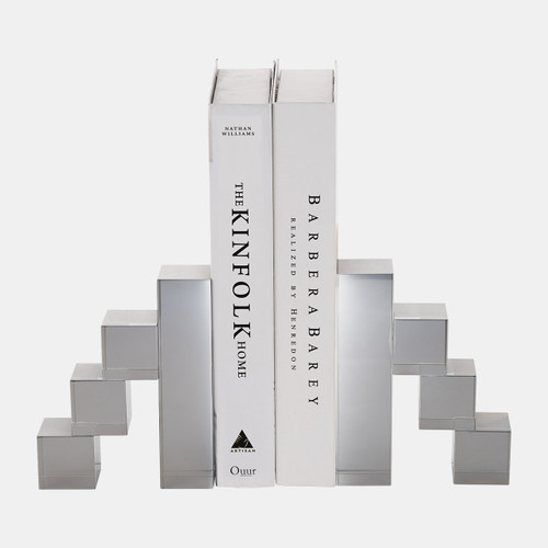 Sagebrook Home Glass S/2 6" Tetrimino Bookends Smoke Wishlist Create New