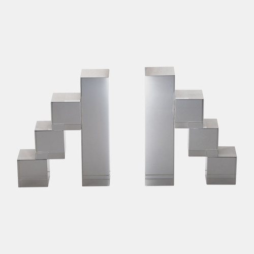 sagebrook home Glass S/2 6" Tetrimino Bookends Smoke Wishlist Create New