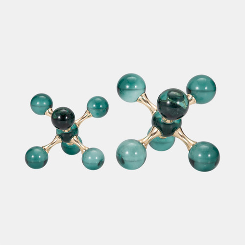 Sagebrook Home Glass S/2 7" Jack Bookends Green Wishlist Create New