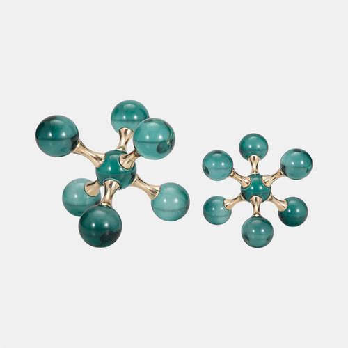 Sagebrook Home Glass S/2 7" Jack Bookends Green Wishlist Create New