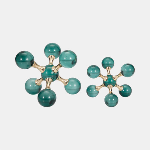 Sagebrook Home Glass S/2 7" Jack Bookends Green Wishlist Create New