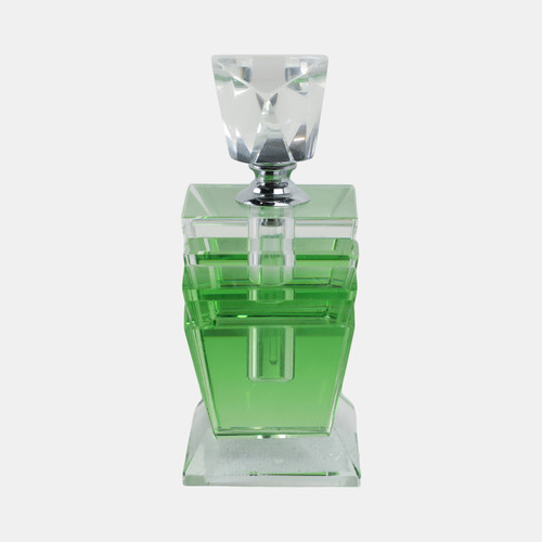 Sagebrook Home Green Crystal Perfume Bottle 4.75" Wishlist Create New