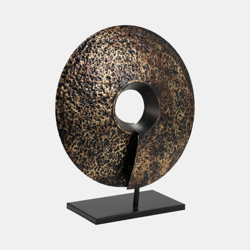 Sagebrook Home Iron 18"h Disc W/stand Deco Black/gold Wishlist Create New