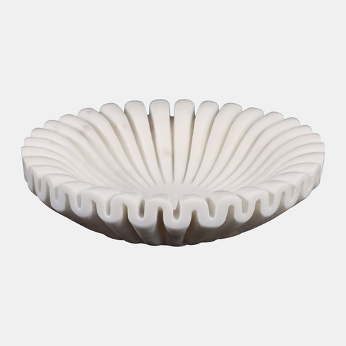 Sagebrook Home Marble 12" Pleated Bowl White Wishlist Create New