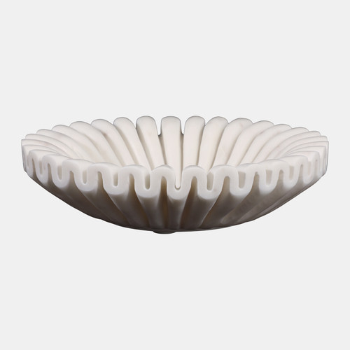 sagebrook home Marble 12" Pleated Bowl White Wishlist Create New