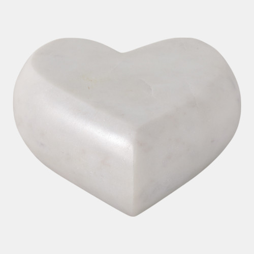 sagebrook home Marble 5" Heart White Wishlist Create New