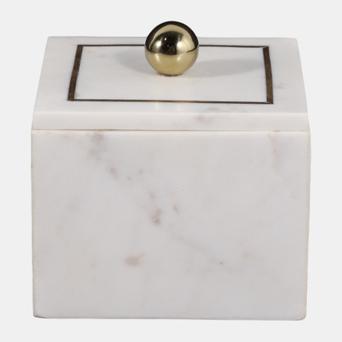 Sagebrook Home Marble 5x5 Box - Knob White Wishlist Create New