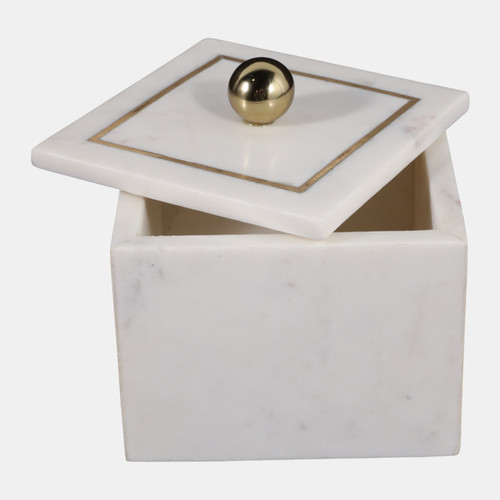Sagebrook Home Marble 5x5 Box - Knob White Wishlist Create New