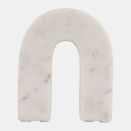 Sagebrook Home Marble 6"h Horseshoe Tabletop Deco White Wishlist Create New