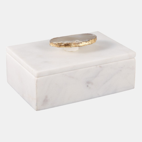 sagebrook home Marble 6x4 Box W/ Agate Top Multi Wishlist Create New