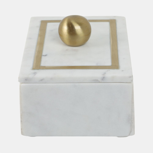 Sagebrook Home Marble 7x5 Rectangular Box - Knob White Wishlist Create New