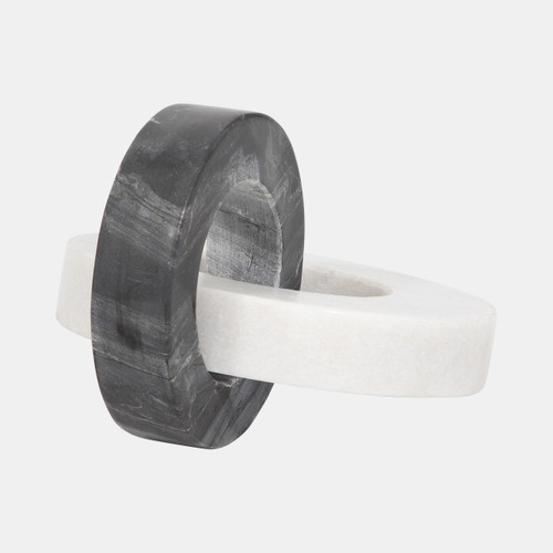 Sagebrook Home Marble 8" Double Ring White/black Wishlist Create New