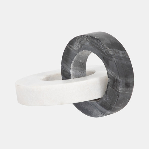 Sagebrook Home Marble 8" Double Ring White/black Wishlist Create New