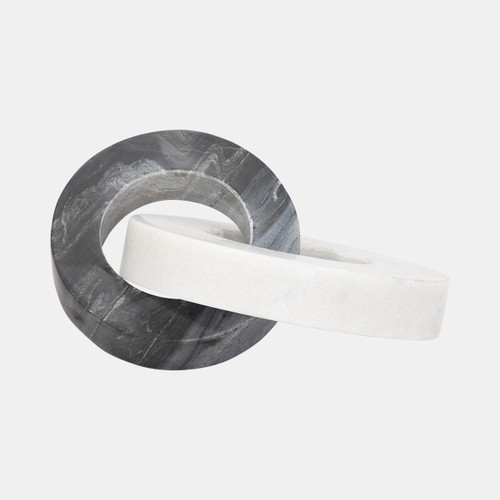 sagebrook home Marble 8" Double Ring White/black Wishlist Create New