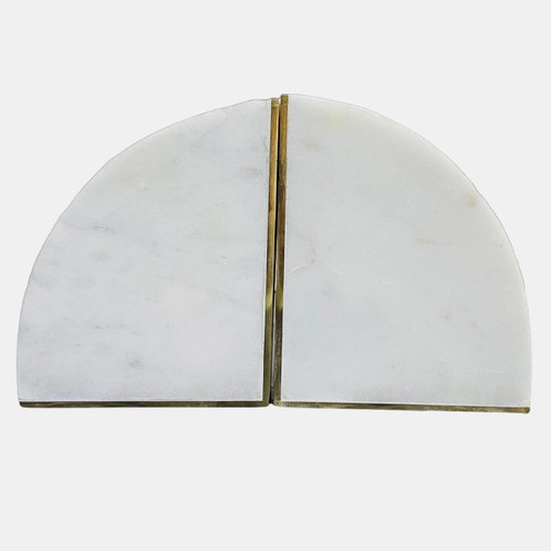 sagebrook home Marble S/2 5" Pie Bookends White Wishlist Create New