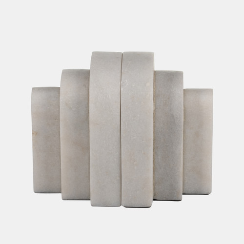 Sagebrook Home Marble S/2 6" Layered Arches Bookends White Wishlist Create New
