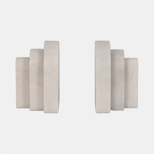 sagebrook home Marble S/2 6" Layered Arches Bookends white Wishlist Create New