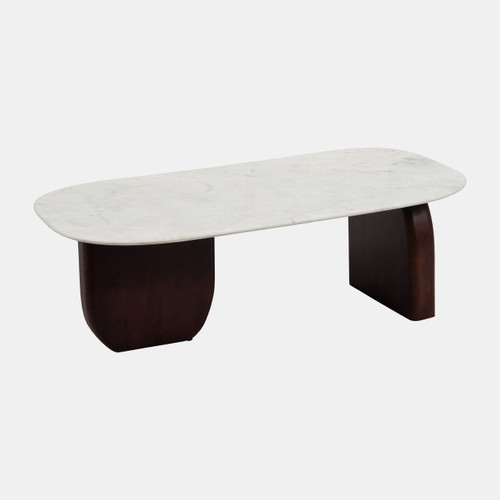 Sagebrook Home Marble/wood 48"dx16"h Coffee Tbl Wlnt/wht Kd Wishlist Create New