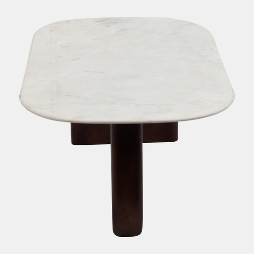 Sagebrook Home Marble/wood 48"dx16"h Coffee Tbl Wlnt/wht Kd Wishlist Create New