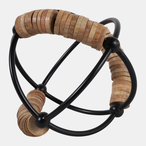 Sagebrook Home Metal 10" Abacus Orb Natural/black Wishlist Create New