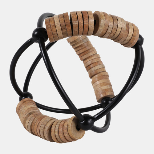 Sagebrook Home Metal 10" Abacus Orb Natural/black Wishlist Create New