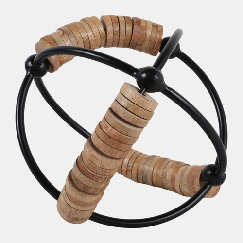 Sagebrook Home Metal 10" Abacus Orb Natural/black Wishlist Create New