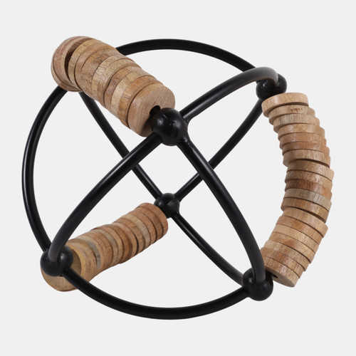 sagebrook home Metal 10" Abacus Orb Natural/black Wishlist Create New