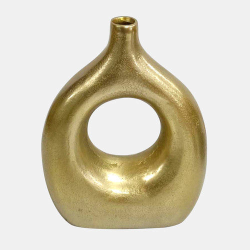 Sagebrook Home Metal 10" Open Cut Vase Gold Wishlist Create New